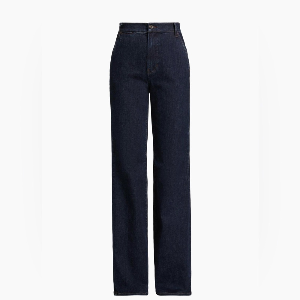 Veronica Beard Slim Wide Leg Crosbie in Indigo Rinse